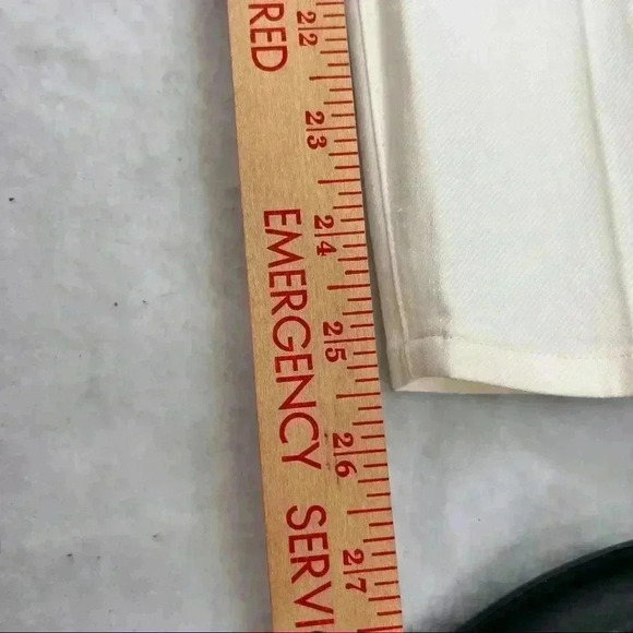 HELMUT LANG Womens Hem Zip Stretch White Dress Pants Sz 10 Career Bussiness Work - Picture 4 of 13